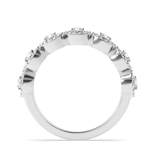 4 Prong Round wedding Seven Stone Diamond Rings