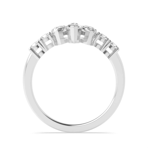 3 Prong Marquise Seven Stone Wedding Band