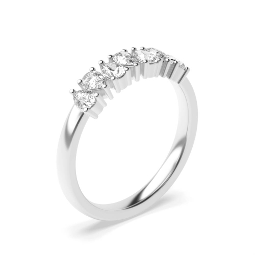 Prong Pear Twilight Seven Stone Wedding Band