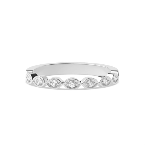 Pave Setting Round Infinity seven Seven Stone Diamond Rings
