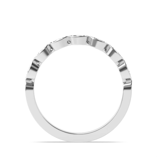 Pave Setting Round Infinity seven Seven Stone Diamond Rings