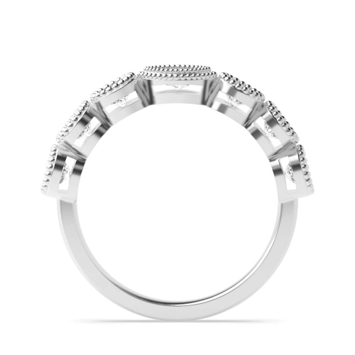 Bezel Setting Marquise/Round Serenity stones Seven Stone Diamond Rings