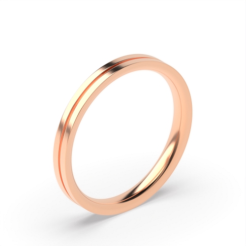 Rose Gold Plain Ring Wedding Rings & Bands