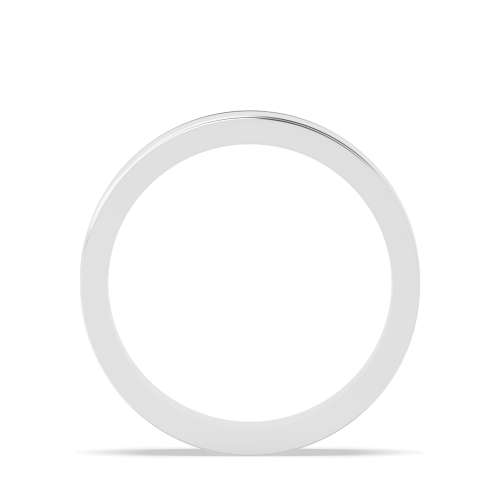 Shoulder cut flat comfort fit profile Plain Ring Wedding Rings & Bands