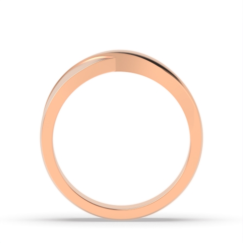 Rose Gold Classic mobius twist shape profile Wedding Rings & Bands