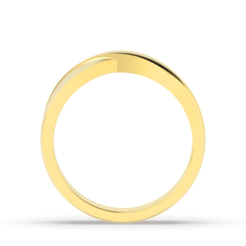 Yellow Gold Classic mobius twist shape profile Plain Ring Wedding Rings & Bands