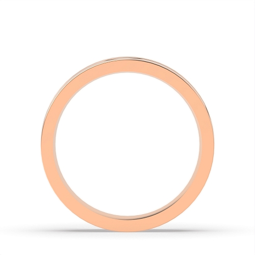 Rose Gold Crossover twist Plain Ring Wedding Rings & Bands