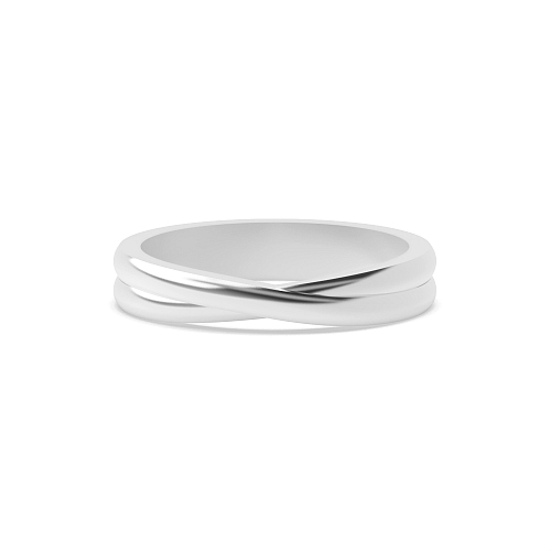 Crossover Twist Women's Plain Wedding Band