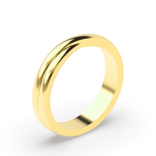 Yellow Gold Crossover twist Plain Ring Wedding Rings & Bands