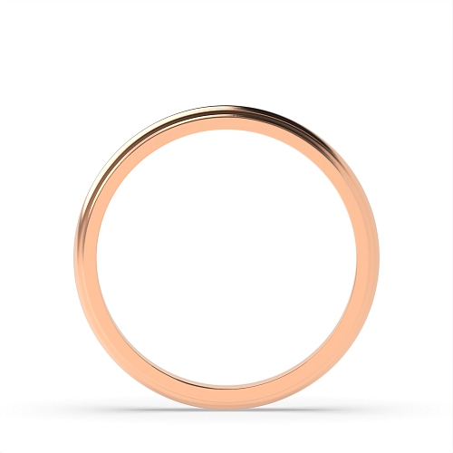 Rose Gold Patterned Plain Ring Wedding Rings & Bands