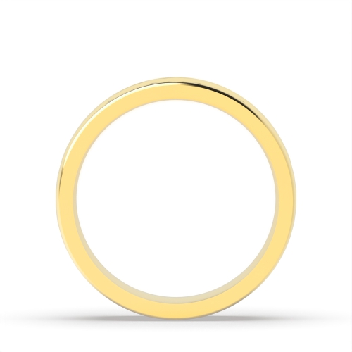 Yellow Gold Textured Plain Ring Wedding Rings & Bands