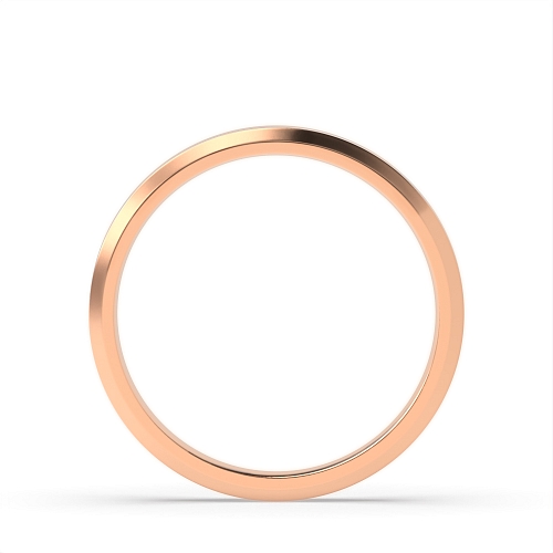 Rose Gold Diamond cut flat court profile Plain Ring Wedding Rings & Bands