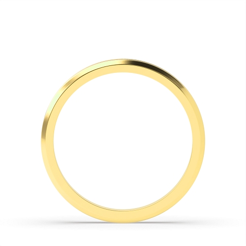 Yellow Gold Fancy bevelled edge flat court Plain Ring Wedding Rings & Bands