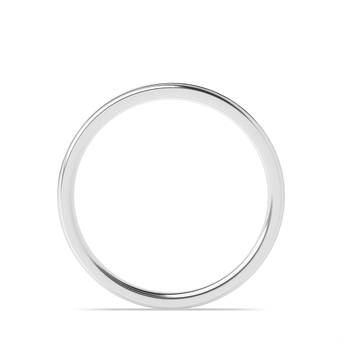 Court Profile Two Centre Grooves Women's Plain Wedding Band