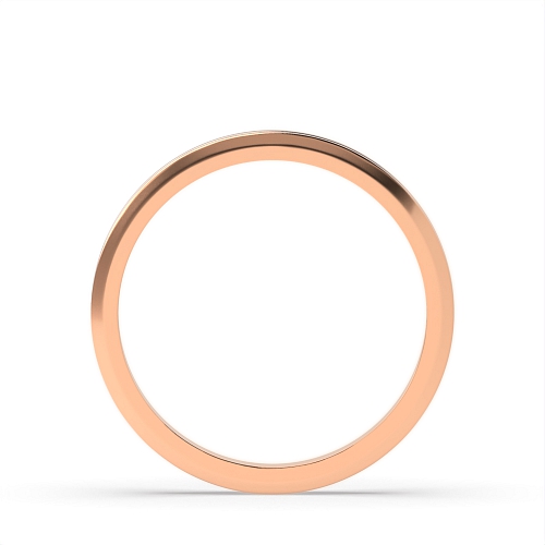 Rose Gold Flat court grooved centre polished finish Plain Ring Wedding Rings & Bands