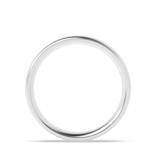 Court grooves on edges polished profile Plain Ring Wedding Rings & Bands