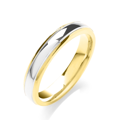 Round Yellow Gold Naturally Mined Diamond Women's Plain Wedding Rings & Bands