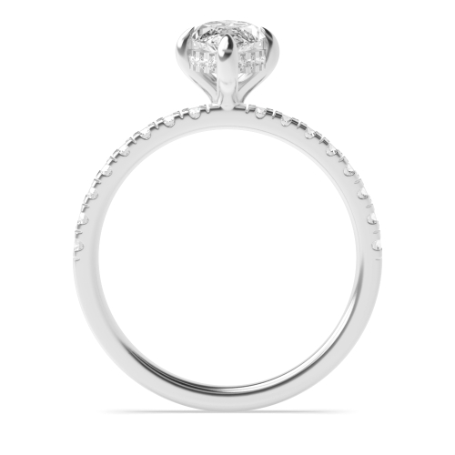 4 Prong Marquise Halo Engagement Ring