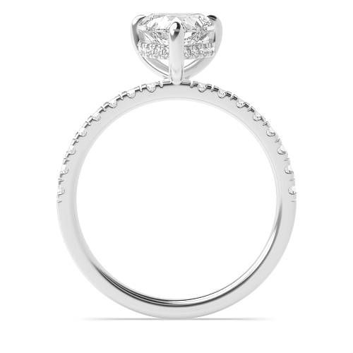 Prong Heart tiger claws hidden halo Engagement Rings