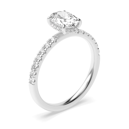 Side stone hidden Engagement Rings
