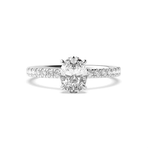 Side stone hidden Engagement Rings