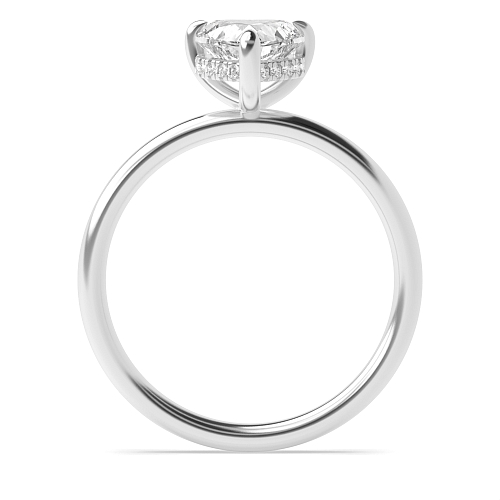 Prong Heart hidden halo clawed prongs Engagement Rings