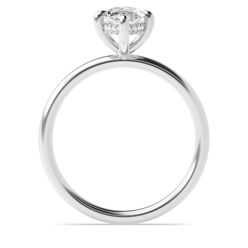 Marquise hidden halo clawed prongs Engagement Rings