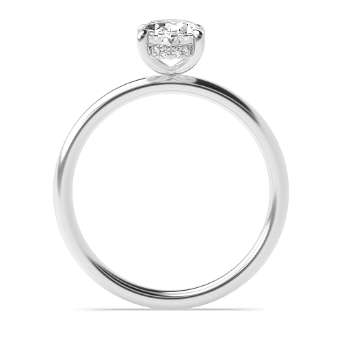 hidden halo clawed prongs Halo Engagement Rings
