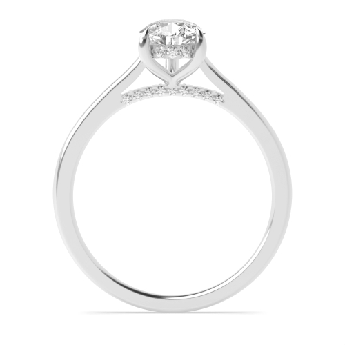 Prong Pear Halo Engagement Ring