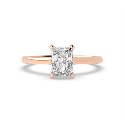 4 Prong Rose Gold Flawlessness Halo Engagement Rings