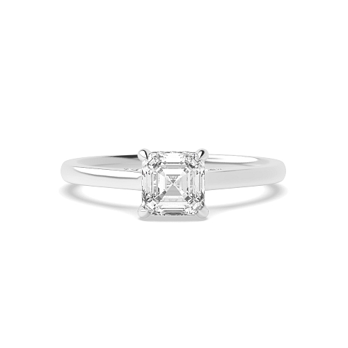 4 Prong Asscher Flawlessness Engagement Rings
