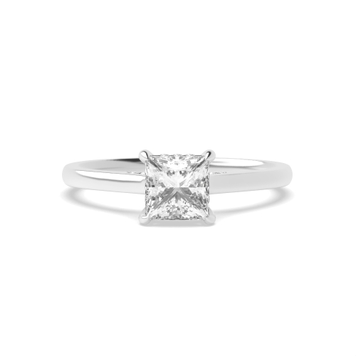 4 Prong Princess Halo Engagement Ring