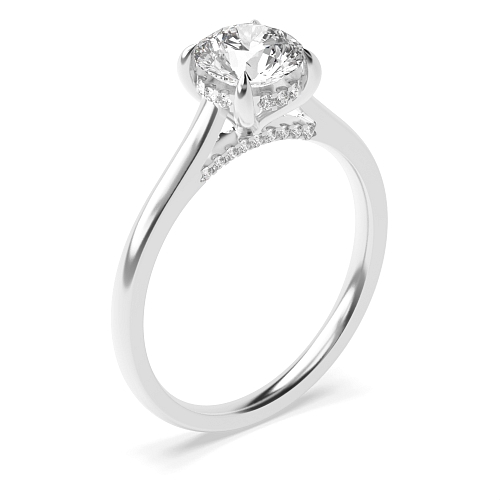 4 Prong Round Flawlessness Engagement Rings
