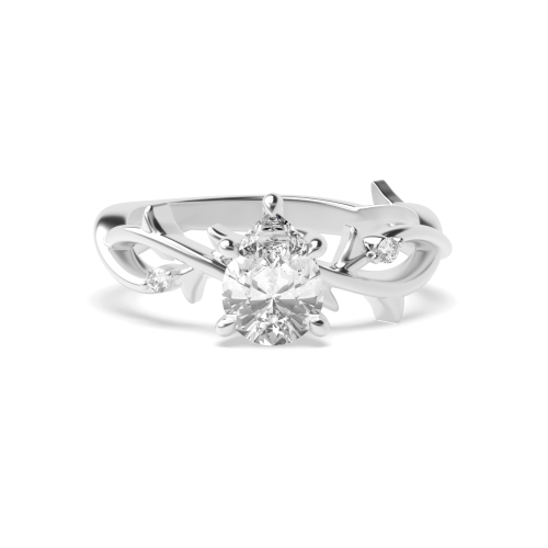 Prong Pear Halo Engagement Ring