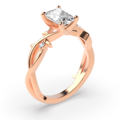 4 Prong Rose Gold Wonderous Engagement Rings