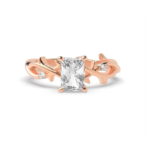 4 Prong Rose Gold Wonderous Engagement Rings