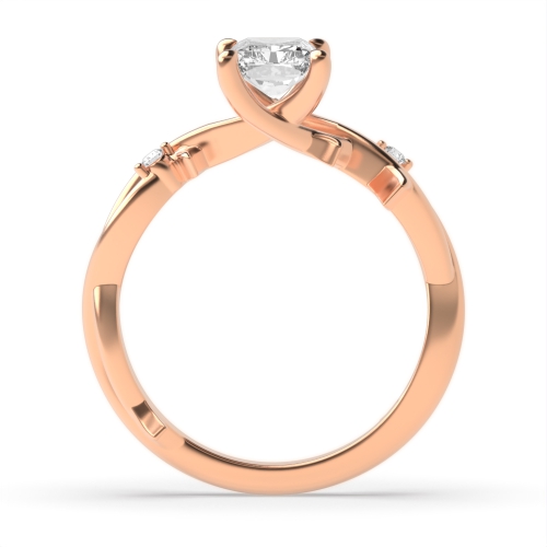 4 Prong Rose Gold Wonderous Engagement Rings