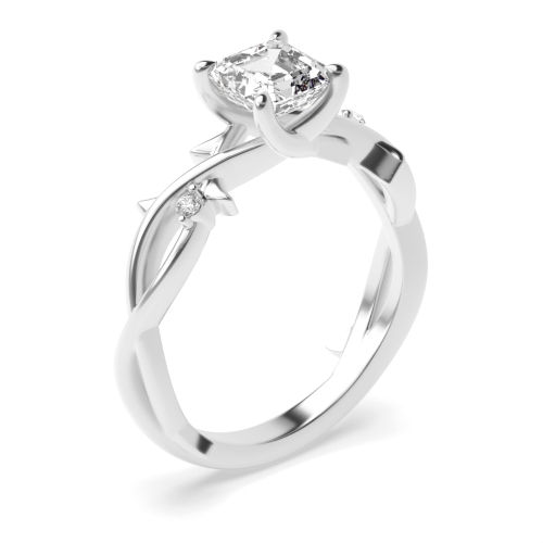 4 Prong Asscher Wonderous Engagement Rings