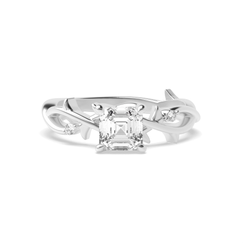 4 Prong Asscher Wonderous Engagement Rings