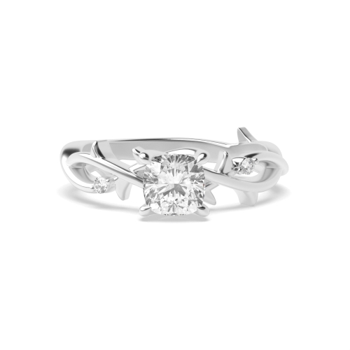 4 Prong Cushion Wonderous Halo Engagement Rings