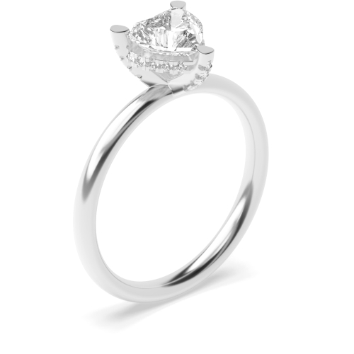 Prong Heart Gemstone Engagement Rings