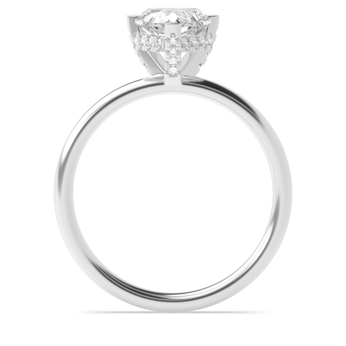 Prong Heart Gemstone Engagement Rings