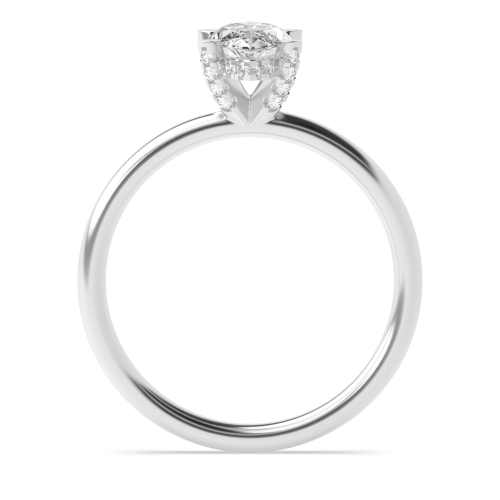 4 Prong Marquise Halo Engagement Ring