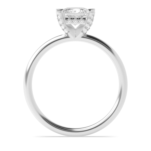 4 Prong Princess Gemstone Engagement Rings