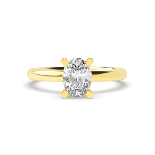 4 Prong Yellow Gold Gemstone Engagement Rings
