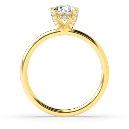 4 Prong Yellow Gold Gemstone Engagement Rings