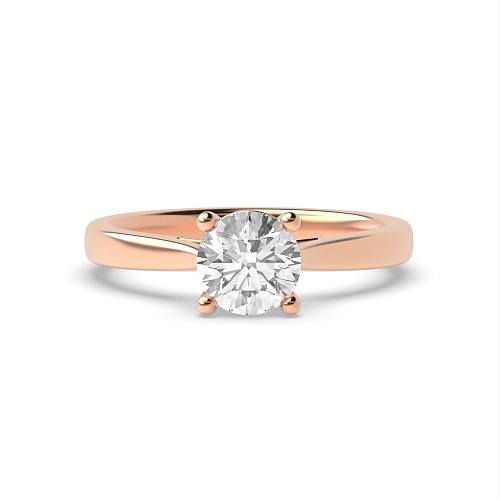 Round Rose Gold Solitaire Engagement Ring