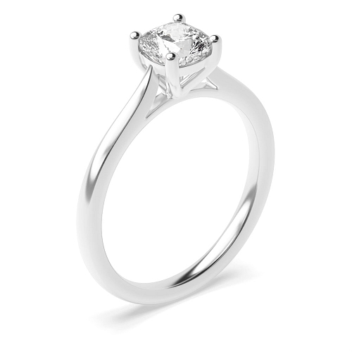 Cushion Basket set tapered shoulder Engagement Rings