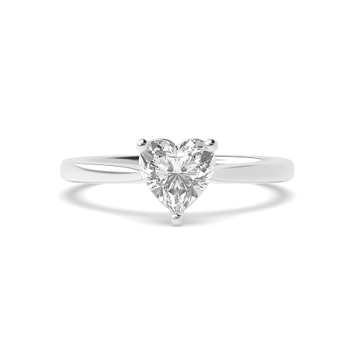 Prong Heart Basket set tapered shoulder Engagement Rings