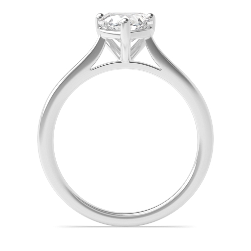 Prong Heart Basket set tapered shoulder Engagement Rings